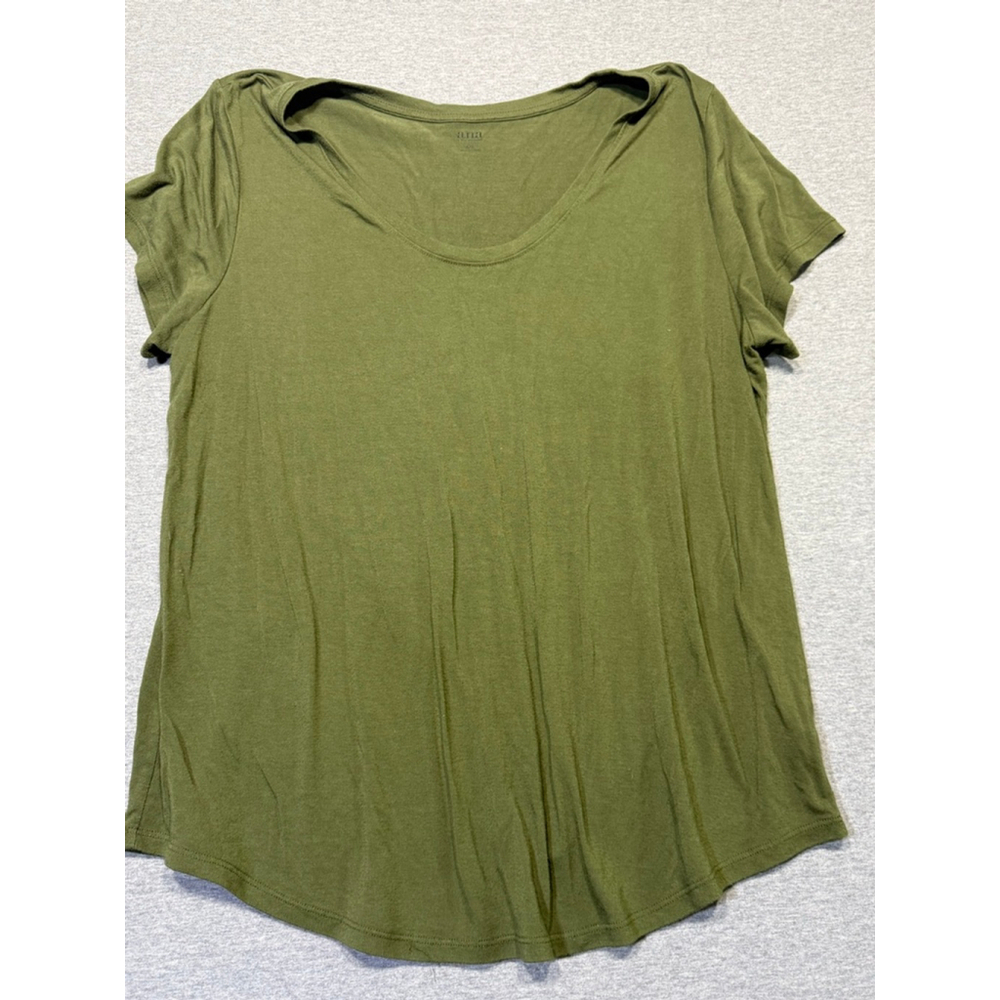 Women's ana Olive Short Sleeve Tee Shirt Plus Size XXL